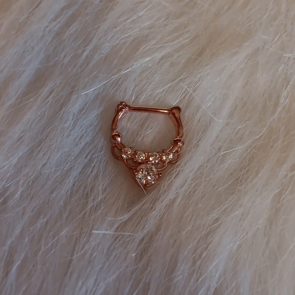 ROSE GOLD CRYSTAL SEPTUM - Picture 1 of 1
